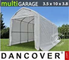 Tente de stockage  3,5x10x3x3,8m, Blanc